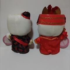 ハローキティ　ディアダニエル 中華風結婚衣装 ぬいぐるみ 2体セットの画像