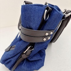 【新品】　訳あり大特価⭐︎　サボイ ハンドバッグ ネイビー バック デニム バッグの画像