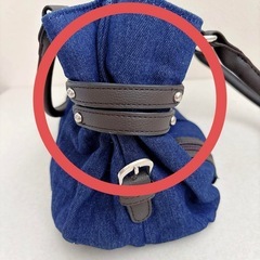 【新品】　訳あり大特価⭐︎　サボイ ハンドバッグ ネイビー バック デニム バッグの画像