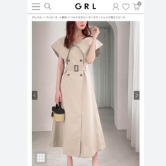 GRL ベルト付きセーラートレンチワンピースです☺️の画像