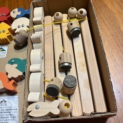 守山作業所　木製子供おもちゃ　磁石　釣りの画像