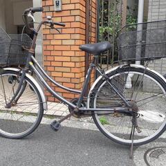 中古自転車フロントリアバスケット26インチの画像
