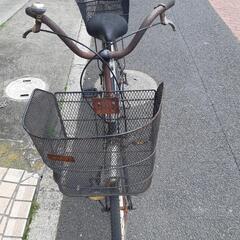 中古自転車フロントリアバスケット26インチの画像