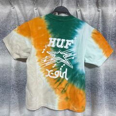 X-gail　BLESS UP TIEDYE RELAX TEE　X-ガールｘHUF　コラボＴシャツ　Ｍサイズ　の画像