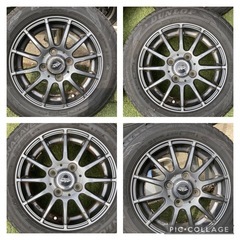 軽全般　22年製造夏タイヤ&アルミホイール4本セット　バリ山　の画像