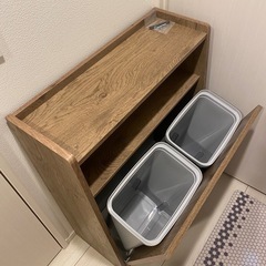 アイリスオーヤマ ウッドペールストッカー ゴミ箱 ブラウン