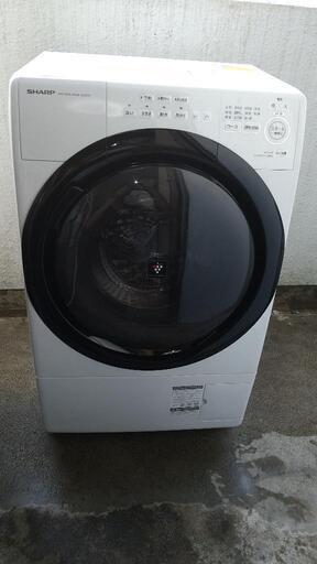 高年式 SHARP ES-S7H-WL 2023年製 ドラム式洗濯機 (KEN) 南与野