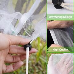 ■植物 保護 ネット ブルーベリー、トマト、バラ、イチゴ、チェリー、花、野菜、果樹を害虫・鳥・動物などから身を守る  コガネムシ イラガ ヒヨドリ■の画像