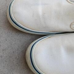 VANS バンズ 白　ホワイト　スニーカー　スリッポン　27の画像