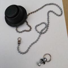 お風呂 ゴム栓チェーン中古 留め具 のみ新品の画像
