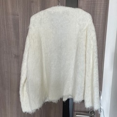 SLOBE IENA シャギーニットカーディガン　ホワイト38の画像