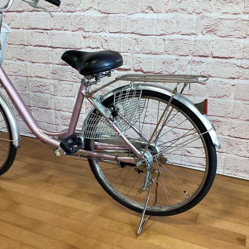 【完売御礼】【大人用】整備済中古自転車 ブリヂストン 超軽いアルミフレーム 24型カルーサ ピンク色 <自転車のオオムラ 静岡店>