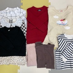 90〜95cm 女の子 春夏服セット ワンピース 半袖 ボトムスなどまとめ売りの画像