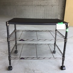 フリーラック　メタルラック　棚　コロ付き　中古品