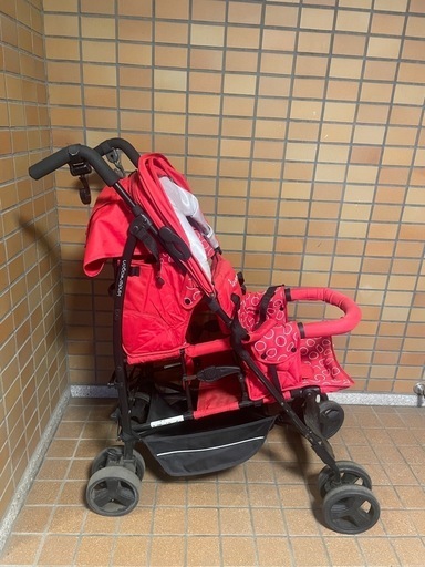キンダーワゴンDUOシティホップ2 日本育児　2人乗りベビーカー　