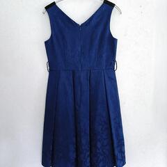 petirobe　ドレス　ワンピース　S　ブルー　サテン　パーティー　上品の画像