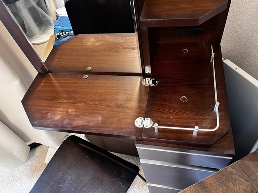 カリモク コロニアル スタンドミラー AC7177NK 木製 姿見 中古