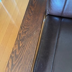 傷・汚れに強い合成皮革 2人用ソファ(Nシールド ステイン2KD DBR)