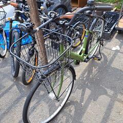 【中古】26インチ　自転車　オリーブ　モスグリーン　UVER&LULUの画像