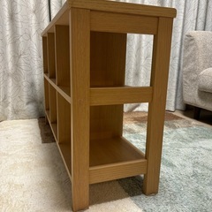 木目調間仕切りラック　ナチュラルの画像