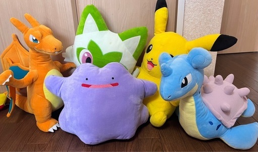 ポケモンぬいぐるみ リザードン、メタモン、ラプラス