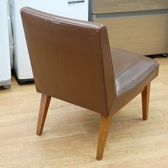 ① 一人掛けチェア 幅48×奥行56×高さ75cm ブラウン 1人掛けチェア 椅子 いす イス 肘なし 札幌市 清田区 平岡の画像