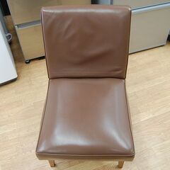 ② 一人掛けチェア 幅48×奥行56×高さ75cm ブラウン 1人掛けチェア 椅子 いす イス 肘なし 札幌市 清田区 平岡の画像