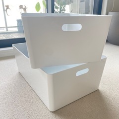 IKEA KUGGIS 収納ボックス ホワイト 2個セット