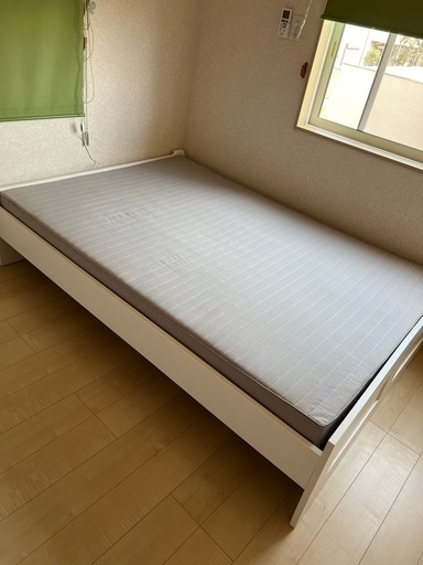 29日まで値下げです。IKEA サーゲスンド ダブルベッド - メルカリ