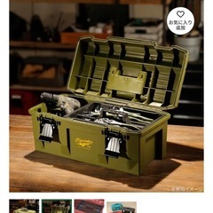 カインズ Kumimoku 道具が錆びにくい工具箱 カーキの画像