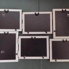 6連木製写真立ての画像