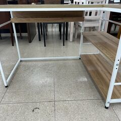 ★ジモティ割あり★ (株)ベガコーポレーション デスク ベージュ H120.5×D92×W118 クリーニング済み TJ11528の画像