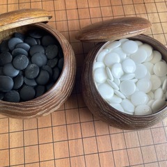 木製　囲碁盤　碁盤　碁石セット①の画像