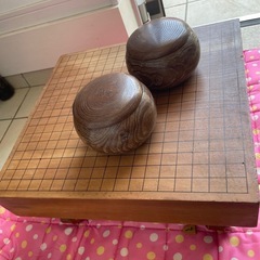 木製　囲碁盤　碁盤　碁石セット①の画像