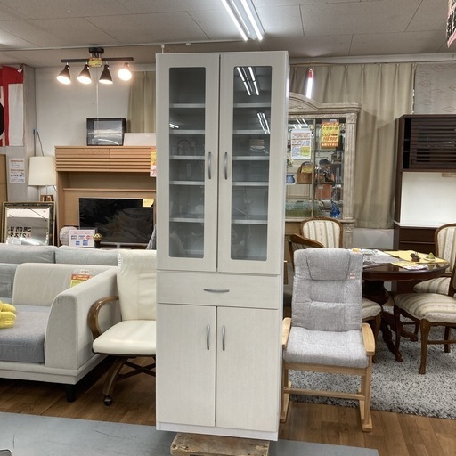 S145 ⭐ 一生紀 ISSEIKI キッチンボード 食器棚 スリムタイプ 幅60cm USED