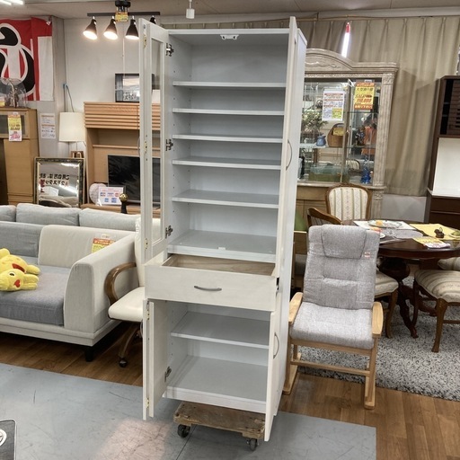 S145 ⭐ 一生紀 ISSEIKI キッチンボード 食器棚 スリムタイプ 幅60cm