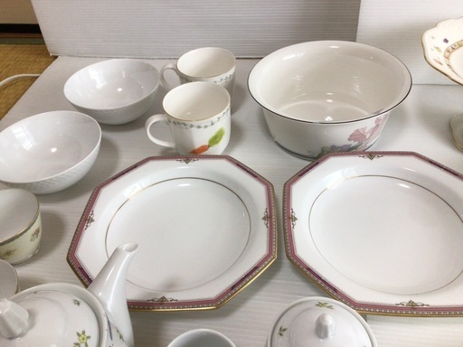 X335 Noritake/ノリタケ 大量！40点‼︎ プレート/カップ＆ソーサー/ボウル/スープ皿/クリーマー 他 現状品