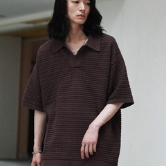 【WYM】TUCK SKIPPER KNIT POLO