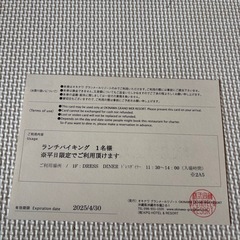 オキナワ　グランメール　ランチ券の画像