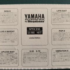 ルアーセット 額縁入り　YAMAHA SALT-WATER GEAR by MEGABASS SPECIAL LURE SETの画像
