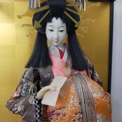 参考価格25万 アンティーク 日本人形 花魁 おいらん ガラス