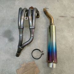 GSXR1000 K3 純正エキパイと社外ステンサイレンサー