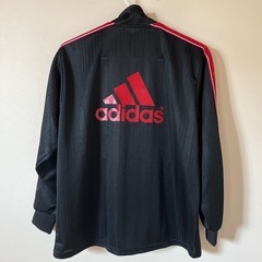 adidas ジャージ 150 黒×赤の画像