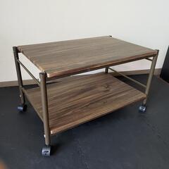 美品ですよ。　武田コーポレーション サイドテーブル ヴィンテージブラウン 65×45×38cm ヴィンテージ調 キャスター付 マルチテーブル T8-VCMT65BR

の画像