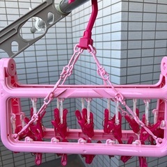 洗濯バサミ付きハンガーの画像