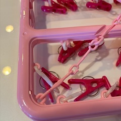 洗濯バサミ付きハンガーの画像