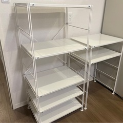 【中古】無印良品/MUJI/スチールラック【2個セット】