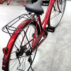26インチ 軽快車 シティサイクル ママチャリ タウンサイクル 赤 中古品  愛知県東海市 モノ市場東海店の画像
