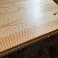 無印 パイン材テーブル折りたたみ式の画像