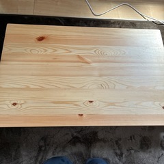 無印 パイン材テーブル折りたたみ式の画像